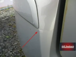 Opel Zafira B Stoßstange hinten Bj 2006 Z167 Pannacotta Met - Bild 4