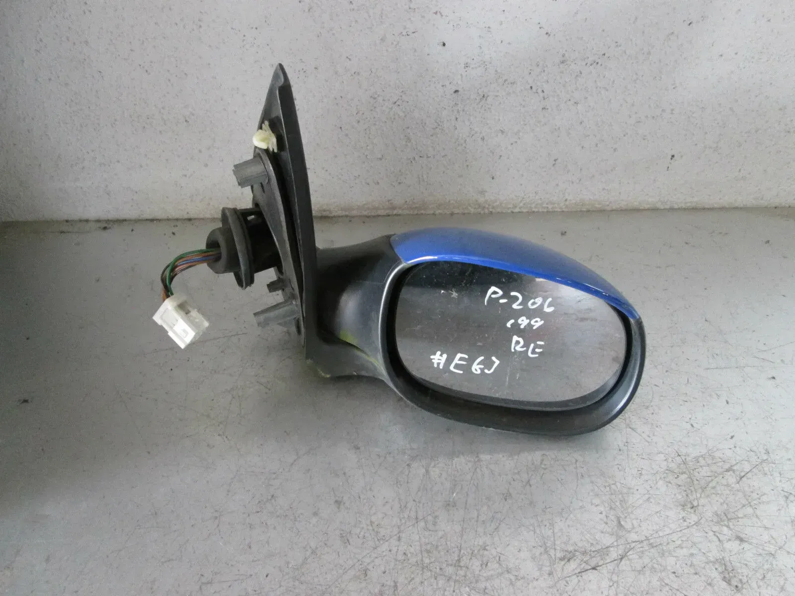 Peugeot 206 elektrischer Außenspiegel rechts Bj 1999 FC# EGJ Bleu Santorin - Bild 1