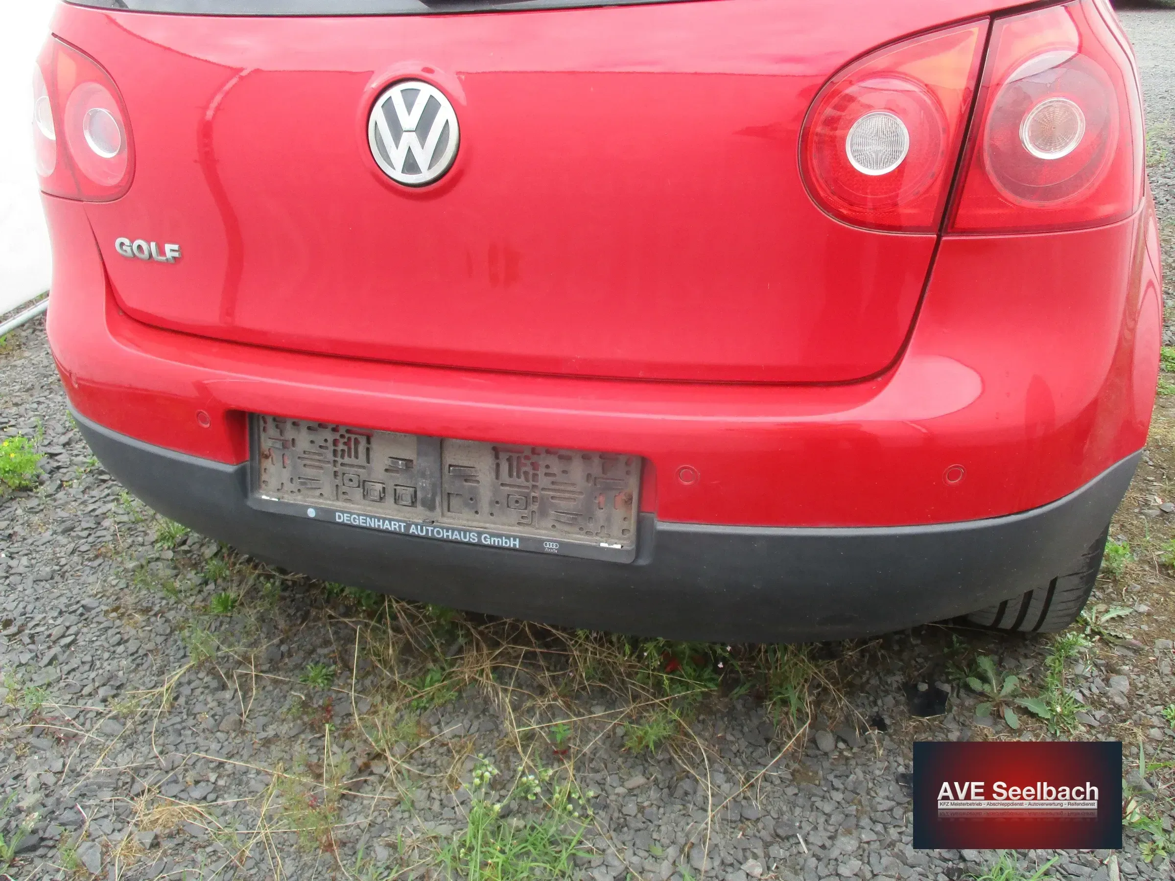 VW Golf 5 Stoßstange hinten Bj 2006 LY3D Tornadorot - Bild 1