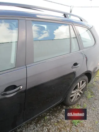 VW Golf 6 Kombi Tür hinten links Bj 2009 LC9X Deep Black schwarz - Bild 1