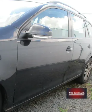 VW Golf 6 Kombi Tür vorne links Bj 2009 LC9X Deep Black schwarz - Bild 1