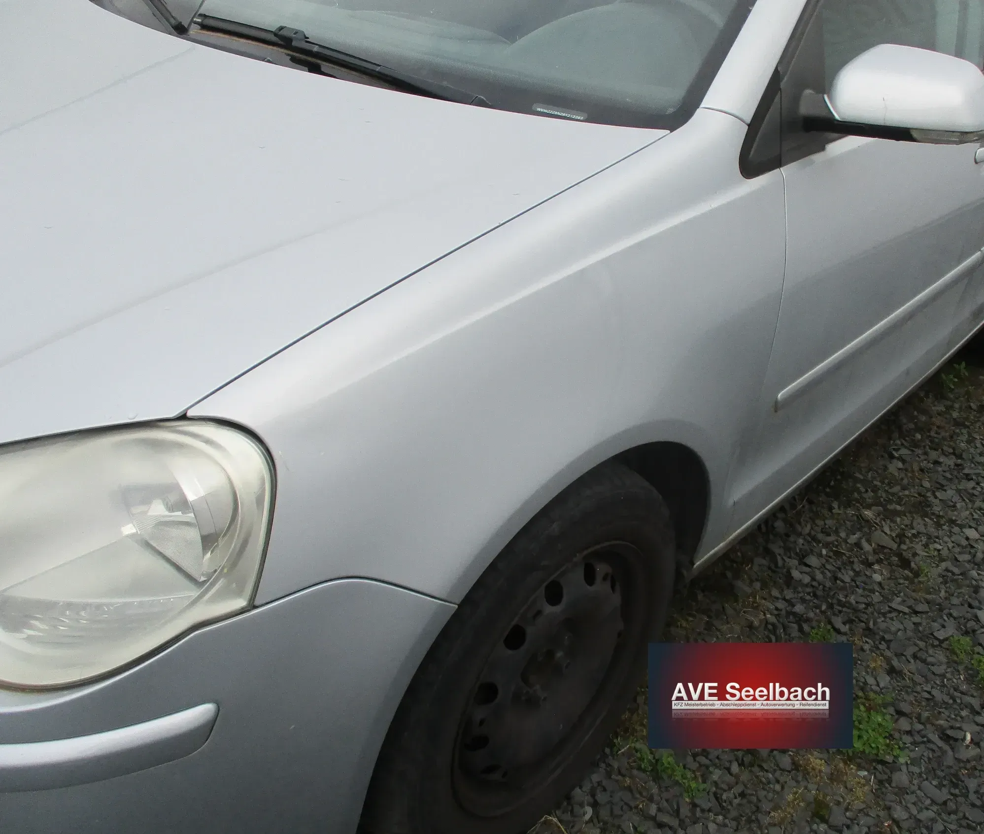 VW Polo 9N3 Kotflügel vorne links Bj 2008 LA7W Reflexsilber - Bild 1