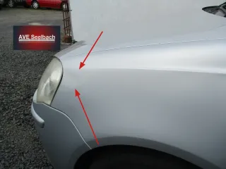 VW Polo 9N3 Kotflügel vorne links Bj 2008 LA7W Reflexsilber - Bild 3